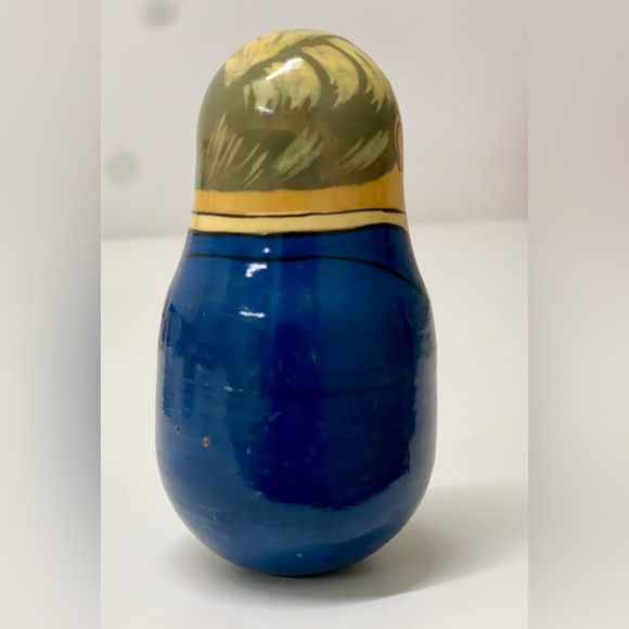 Early 1990s Vintage Artisan Hand Crafted Matryoshka Style Boris Yeltsin Weeble - Picture 13 of 16